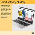 HP Chromebook 15.6" HD (Intel Pentium N6000, 8GB RAM, 128GB Storage (64GB eMMc + 64GB SD Card), UHD Graphics, Numeric KB) , Webcam, Wi-Fi, Chrome OS, Silver (Renewed)
