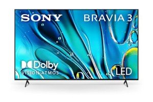 Sony 75-Inch Class 4K Ultra HD BRAVIA 3 LED Smart TV with Google TV, Dolby Vision HDR, and Exclusive Features for PlayStation®5 (K-75S30), 2024 Model