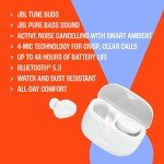 JBL Tune Buds - True wireless Noise Cancelling earbuds, JBL Pure Bass Sound, Bluetooth 5.3, 4-Mic technology for Crisp, Clear Calls, Up to 48 hours of battery life, Water and dust resistant (Black)