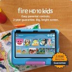 Amazon Fire HD 10 Kids tablet (newest model) ages 3-7 | Bright 10.1" HD screen with included ad-free and exclusive content, robust parental controls, 13-hr battery, 32 GB, Blue