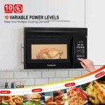 GASLAND 1.7 Cu.ft. Over the Stove Microwave, 30 Inch Over the Range Microwave with 10 Power Levels, One Touch Cooking, 300 CFM,1000W, LED, Turntable, Sensor Cook, Over The Stove Microwave Oven, Black