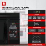 GASLAND 1.7 Cu.ft. Over the Stove Microwave, 30 Inch Over the Range Microwave with 10 Power Levels, One Touch Cooking, 300 CFM,1000W, LED, Turntable, Sensor Cook, Over The Stove Microwave Oven, Black