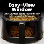Chefman Air Fryer – 4 QT Compact Airfryer for Quick & Easy Meals, Features Hi-Fry Technology for Extra Crisp, Easy-View Window, Touch Controls with 4 Presets, Nonstick & Dishwasher Safe Basket - Black
