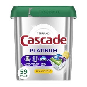 Cascade Platinum Lemon Dishwasher Pods - 59 Count