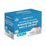 Amazon Basics Ultra-Force Tall Kitchen Drawstring Trash Bags, Classic Clean Scented, 13 Gallon, 80 Count, Pack of 1