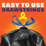 Hefty Ultra Strong 13 Gallon Trash Bags, Black Tall Kitchen Trash Bags 13 Gallon Size, Break Resistant Drawstring Enclosure, Continuous Odor Control, Blackout, Unscented, 40 Bags