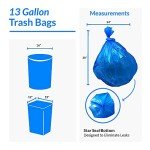 Reli. SuperValue 13 Gallon Recycling Bags | 300 Count | Tall Kitchen | Blue Trash Bags