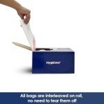 HygiCare 13 Gallon Tall Kichen Trash Bags, Unscented 200 Count Drawstring Garbage Bags, Pre-Separated, Ultra Strong, Leakproof, Sturdy, White