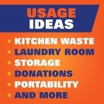 Hefty Ultra Strong 13 Gallon Trash Bags, Black Tall Kitchen Trash Bags 13 Gallon Size, Break Resistant Drawstring Enclosure, Continuous Odor Control, Blackout, Unscented, 40 Bags