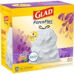 Glad ForceFlex Tall Kitchen Trash Bags, 13 Gal, Gain Lavender with Febreze, 80 Ct (Pack May Vary)