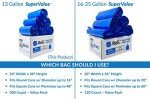 Reli. SuperValue 13 Gallon Recycling Bags | 300 Count | Tall Kitchen | Blue Trash Bags