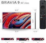 Sony 65 Inch Mini LED QLED 4K Ultra HD TV BRAVIA 9 Smart Google TV with Dolby Vision HDR and Exclusive Features for PlayStation 5 (K-65XR90), 2024 Model