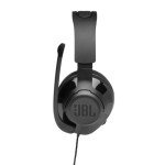 JBL Quantum 200 - Wired over-ear gaming headset with Voice focus directional flip-up mic and memory foam ear cushions (Black)