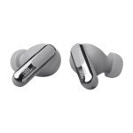 JBL Live Beam 3 - True wireless noise-cancelling stick-closed earbuds, 48Hrs total playback, Wireless Charging, 6 Mics for perfect calls, Multi-point connection, IP55 waterproof and dustproof (Silver)