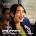 JBL Live Buds 3 - True Wireless Noise-Cancelling Bud-Type Earbuds, 40Hrs Total Playback, Wireless Charging, 6 Mics for Perfect Calls, Multi-Point Connection, IP55 Waterproof and dustproof (Silver)