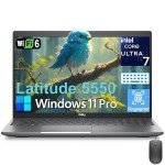 Dell Latitude 5550 5000 Business Laptop Computer, 16GB DDR5 RAM, 512GB PCIe SSD, Intel 12-Core Ultra 5 135U (Beat i7-1355U), 15.6" FHD, WiFi 6, Thunderbolt 4, Backlit KB, Fingerprint Reader, Win11 Pro