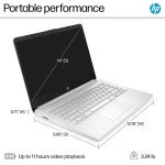 HP 2025 New Student Business Laptop, Intel N150 CPU(Beats N4120), 14 Inch LED Screen, 16GB RAM, 384GB Storage(128GB UFS+256GB MSD), Wi-Fi 6, Copilot AI, Office Pro Lifetime, Windows 11 Pro,w/Mouse