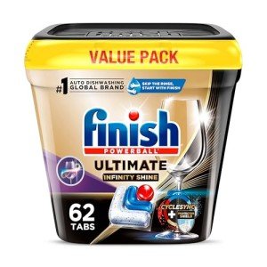 Finish Ultimate Infinity Shine Dishwasher Pods, 62 Count