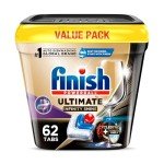 Finish Ultimate Infinity Shine Dishwasher Pods, 62 Count