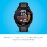 Garmin Forerunner 165, Running Smartwatch, Colorful AMOLED Display, Training Metrics and Recovery Insights, Black