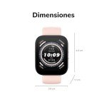 Amazfit Bip 5 Smart Watch 46mm, GPS, Amazon Alexa Built-in, Bluetooth Calling, 10-Day Battery, Heart-Rate & VO2 Max, Sleep Health Monitoring, AI Fitness Tracker App, for Android & iPhone, Pastel Pink