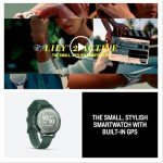 Garmin Lily® 2 Active, Small and Stylish Smartwatch, Built-in GPS, Hidden Display, Patterned Lens, Up to 9 Days Battery Life, Jasper Green with Jasper Green Silicone Band