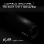 Sony ULT Field 3 Wireless Portable Bluetooth Speaker, IP67 Waterproof, Dustproof, Rustproof, and Shockproof with Enhanced Bass, 24 Hour Battery and Shoulder Strap (SRSULT30B), Black