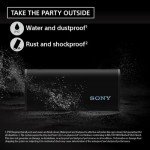 Sony ULT Field 3 Wireless Portable Bluetooth Speaker, IP67 Waterproof, Dustproof, Rustproof, and Shockproof with Enhanced Bass, 24 Hour Battery and Shoulder Strap (SRSULT30B), Black