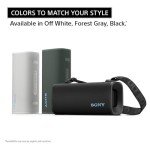 Sony ULT Field 3 Wireless Portable Bluetooth Speaker, IP67 Waterproof, Dustproof, Rustproof, and Shockproof with Enhanced Bass, 24 Hour Battery and Shoulder Strap (SRSULT30B), Black