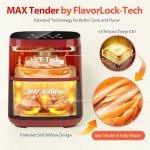 Air Fryer, Beelicious 8-in-1 Smart Compact 4QT Air Fryers, Shake Reminder,450°F Digital Airfryer with Flavor-Lock Tech, Tempered Glass Display, Dishwasher-Safe & Nonstick,Fit for 1-3 People, Red