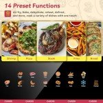 Air Fryer 14-in-1 with Viewing Window, 6Qt Large Capacity, 392℉ Max Crisp, Airfryer No Filping Dual Heating, Bake, Roast, Dehydrate, Reheat, 1700W Fast Even Easy Meals, Nonstick Dishwasher Safe Basket