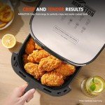 MIRASTON 6.5QT Smart Digital Air Fryer, Visual Window, 8 Presets Recipes for Fast Easy Meal, Snack, Dessert, Main Dish, Square Basket Dishwasher-Safe, for 3-5 People, Kitchen Dorm Office Apartment