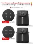 Toshiba 5.5QT Air Fryer with Heat-Q Technology, Quick and Easy Meals, 8 Preset Menus and Menu-IQ Function, 1-Degree Fahrenheit Precision, 90% Less Oil, Double-Sided Handles