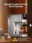 KEENSTAR 20Bar Espresso Machine with Rapid Cold Brew, Hot & Iced Coffee Machine, Espresso Maker with Milk Frother Steam Wand, Touch Screen with 40oz Water Tank for Latte, Cappuccino, Gift