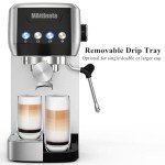 MAttinata Espresso Machine 20Bar, Compact Espresso Maker, Stainless Steel Coffee Maker for Cappuccino, Latte With Steam Milk Frother For Home, Office Mattino Ultra