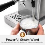 HIBREW H10A - Programmable Espresso Machine - 58mm Portafilter in Stainless Steel - Temperature & Cup Volume Adjustable at will - With Intelligent Display Screen & Pressure Gauge (Metallic Grey)