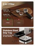 KEENSTAR 20Bar Espresso Machine with Rapid Cold Brew, Hot & Iced Coffee Machine, Espresso Maker with Milk Frother Steam Wand, Touch Screen with 40oz Water Tank for Latte, Cappuccino, Gift