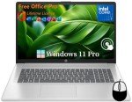 HP 17 Laptop, 17.3" HD+ Touchscreen, Core 7 150U Processor, 32 GB RAM, 1 TB SSD, Intel Graphics, Backlit Keyboard, Long Battery Lifew, Windows 11 Pro & Office Pro Lifetime License, w/Accessories