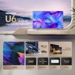 Hisense 75” Class U6 Series ULED 4K UHD Smart Fire TV (75U6HF, 2024) - QLED, Full Array Local Dimming, 600-Nit, Dolby Vision HDR 10+, HDMI 2.1, MEMC, 240 Motion Rate with VRR, Alexa Compatibility