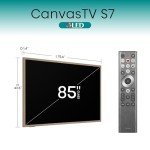 Hisense 85-Inch Class QLED 4K S7N CanvasTV Series Dolby Vision HDR Google Smart TV (85S7N, 2025 Model) - 144Hz, Art Mode, Anti-Glare Panel, Hi-Matte Display, UltraSlim Wall Mount & Frame Included