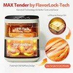 Air Fryer, Beelicious 8-in-1 Smart Compact 4QT Air Fryers, Shake Reminder,450°F Digital Airfryer with Flavor-Lock Tech,Tempered Glass Display, Dishwasher-Safe & Nonstick, Fit for 1-3 People, Avo Green