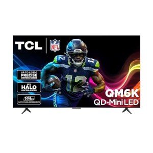 TCL 85-Inch QM6K QLED 4K Smart QD-Mini LED TV with Google TV (85QM6K, 2025 Model) Dolby Vision IQ, Dolby Atmos, HDR, Game Accelerator up to 288Hz, Voice Remote, Works with Alexa, Streaming Television