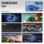 SAMSUNG 85-Inch Class QLED Q8F 4K UHD Smart TV (2025 Model) Q4 AI Processor, 100% Color Volume with Quantum Dot, AirSlim Design, Endless Free Content, Samsung Vision AI, Alexa Built-in