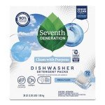 Seventh Generation Free & Clear Dishwasher Packs (72)