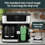 Pantrymade Deluxe 12-Cup Coffee Maker & Single Serve Brewer – Programmable, K-Cup Compatible, Adjustable Brew Size, Glass Carafe, Auto Shut-Off - Ideal for Home or Office