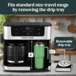Pantrymade Deluxe 12-Cup Coffee Maker & Single Serve Brewer – Programmable, K-Cup Compatible, Adjustable Brew Size, Glass Carafe, Auto Shut-Off - Ideal for Home or Office