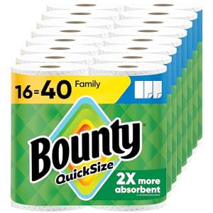Bounty Quick Size Paper Towels, 16 Family Rolls