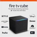 Amazon Fire TV Cube (newest model) with AI-powered Fire TV Search, Hands-free streaming device with Alexa, Wi-Fi 6E, 4K Ultra HD