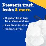 CloroxPro Glad ForceFlex 13 Gallon Tall Kitchen Drawstring Trash Bags, 100 Count (Package May Vary)