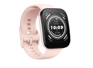 Amazfit Bip 5 Smart Watch 46mm, GPS, Amazon Alexa Built-in, Bluetooth Calling, 10-Day Battery, Heart-Rate & VO2 Max, Sleep Health Monitoring, AI Fitness Tracker App, for Android & iPhone, Pastel Pink